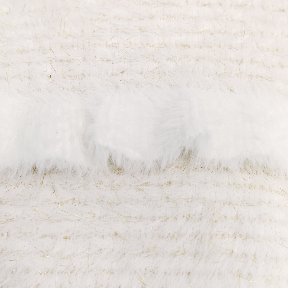 ZARA Faux Fur Sweater With Metallic Thread - Picture 2 of 8